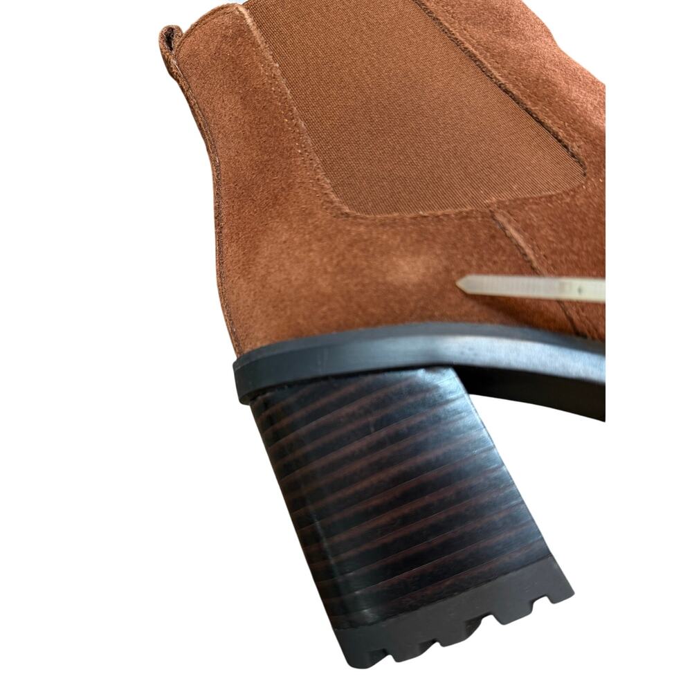 Franco Sarto Trent Women’s Ankle Boots Russet Brown Suede Leather Sz 7.5 WNWB - Picture 11 of 16